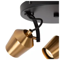 Lucide EMILE - Plafondspot - Ø 23 cm - 3xGU10 - Mat Goud / Messing