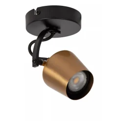 Lucide EMILE - Plafondspot - Ø 10,5 cm - 1xGU10 - Mat Goud / Messing