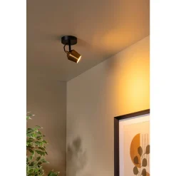 Lucide EMILE - Plafondspot - Ø 10,5 cm - 1xGU10 - Mat Goud / Messing