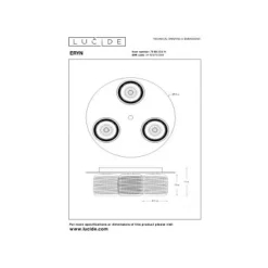 Lucide ERYN - Plafonnière - Ø 38 cm - 3xG9 - Chroom Lucide