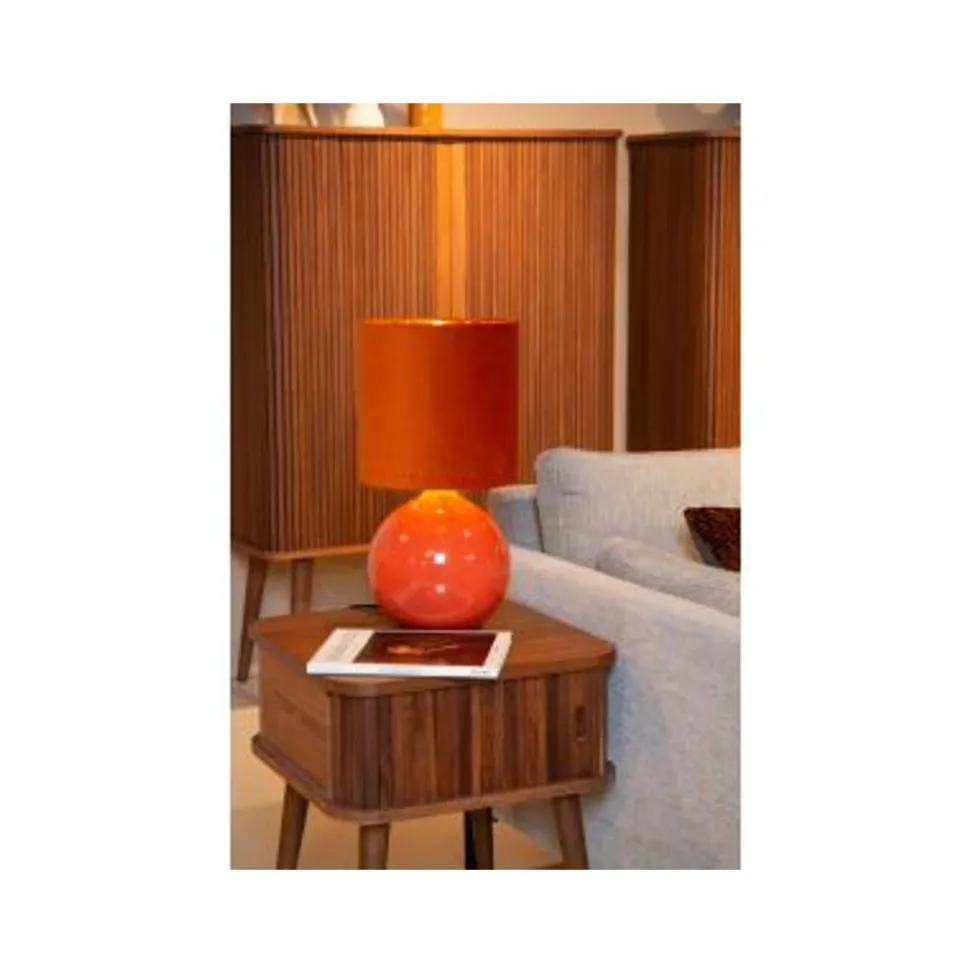 Lucide ESTERAD Tafellamp-Oranje-1xE14-60W-Glas