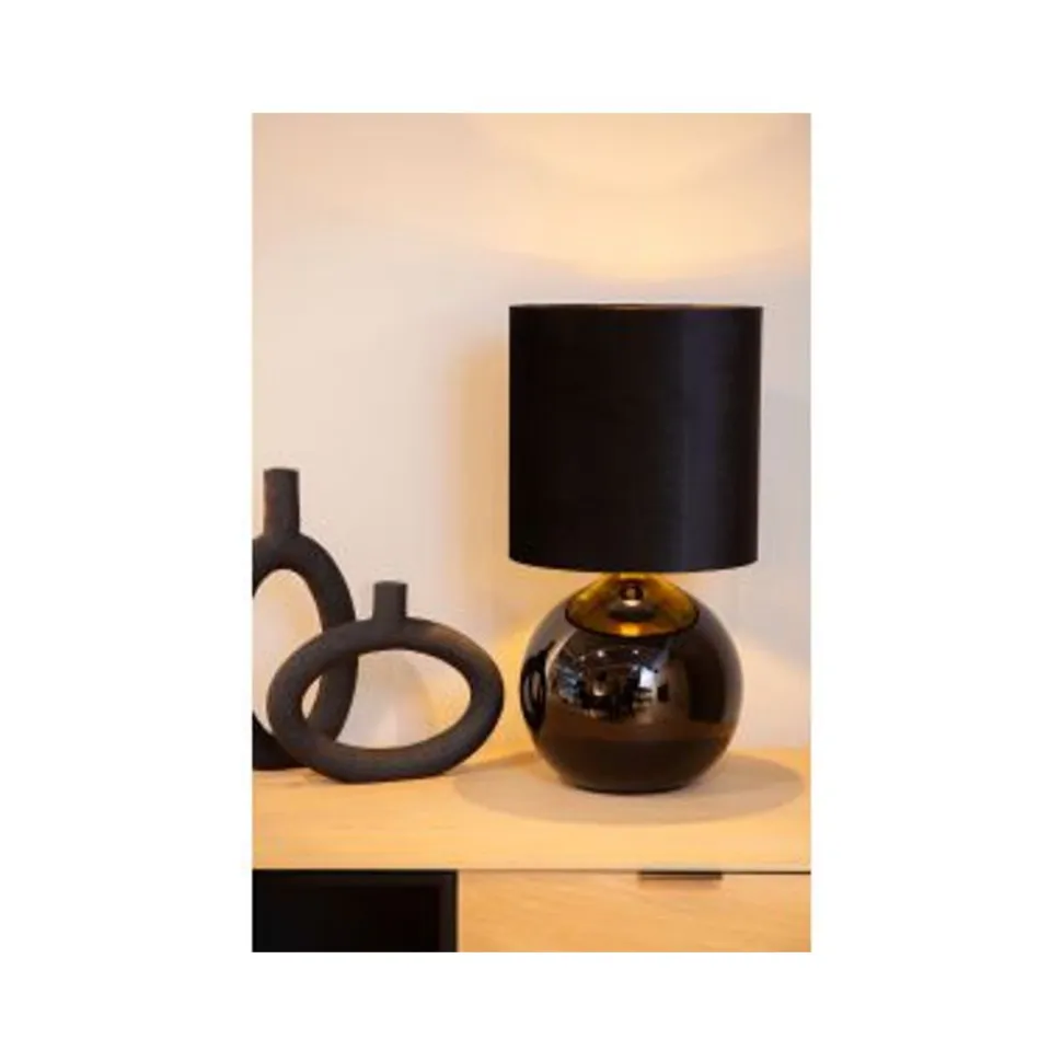 Lucide ESTERAD Tafellamp-Zwart-1xE14-60W-Glas