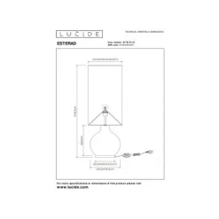 Lucide ESTERAD Vloerlamp-Groen-Ø34-1xE27-60W-Glas