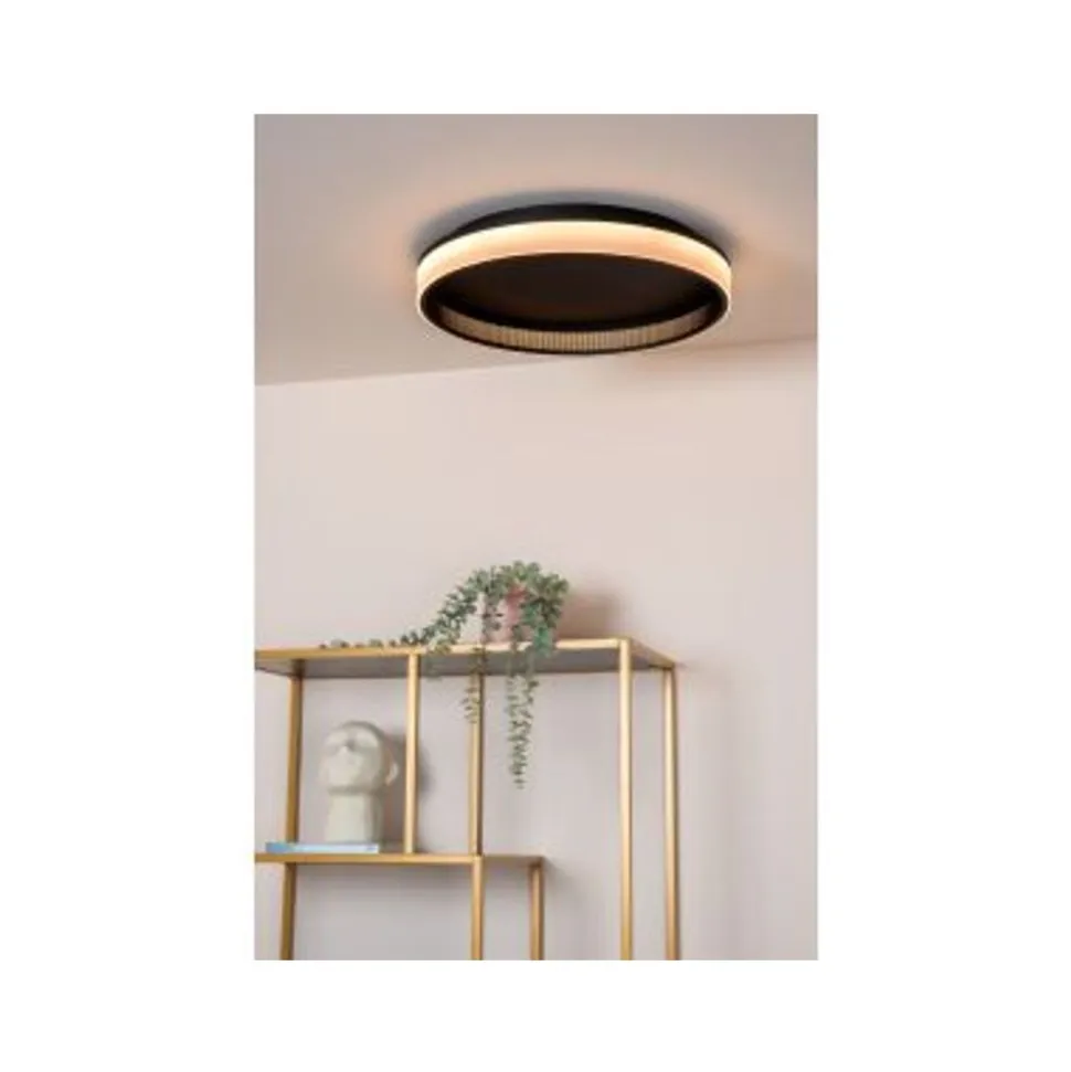 Lucide ESTREJA Plafonnière-Zwart-Ø40-LED Dimb.-40W