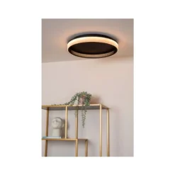 Lucide ESTREJA Plafonnière-Zwart-Ø40-LED Dimb.-40W