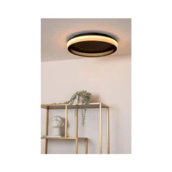 Lucide ESTREJA Plafonnière-Zwart-Ø40-LED Dimb.-40W