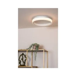 Lucide ESTREJA Plafonnière-Wit-Ø40-LED Dimb.-40W