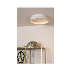 Lucide ESTREJA Plafonnière-Wit-Ø40-LED Dimb.-40W