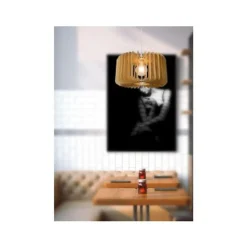 Lucide ETTA - Hanglamp - Ø 39 cm - 1xE27 - Licht hout