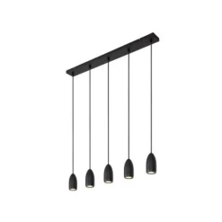 Lucide EVORA Hanglamp-Zwart-Ø10-5xGU10-35W-Metaal