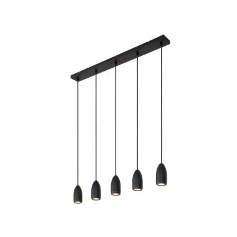 Lucide EVORA Hanglamp-Zwart-Ø10-5xGU10-35W-Metaal