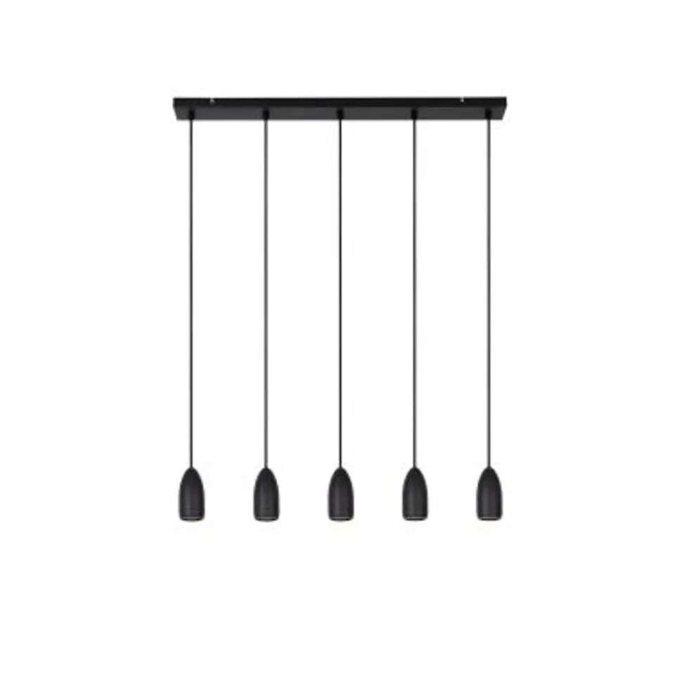 Lucide EVORA Hanglamp-Zwart-Ø10-5xGU10-35W-Metaal