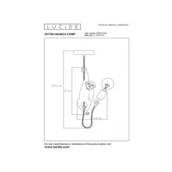 Lucide EXTRAVAGANZA CHIMP - Hanglamp - Ø 18 cm - 1xE27 - Zwart