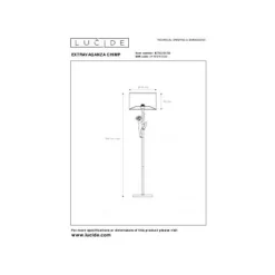 Lucide EXTRAVAGANZA CHIMP - Vloerlamp - Ø 35 cm - 1xE27 - Zwart
