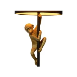 Lucide EXTRAVAGANZA CHIMP - Vloerlamp - Ø 35 cm - 1xE27 - Zwart