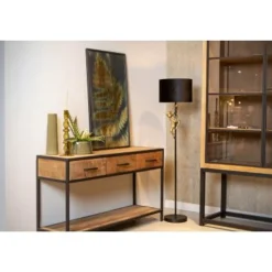 Lucide EXTRAVAGANZA CHIMP - Vloerlamp - Ø 35 cm - 1xE27 - Zwart