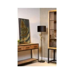 Lucide EXTRAVAGANZA CHIMP - Vloerlamp - Ø 35 cm - 1xE27 - Zwart