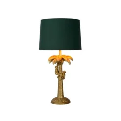 Lucide EXTRAVAGANZA COCONUT - Tafellamp - Ø 30,5 cm - 1xE27 - Mat Goud / Messing