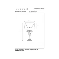 Lucide EXTRAVAGANZA COCONUT - Tafellamp - Ø 30,5 cm - 1xE27 - Mat Goud / Messing
