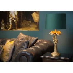 Lucide EXTRAVAGANZA COCONUT - Tafellamp - Ø 30,5 cm - 1xE27 - Mat Goud / Messing