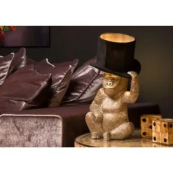 Lucide EXTRAVAGANZA GUST - Tafellamp - Ø 22,5 cm - 1xE14 - Zwart