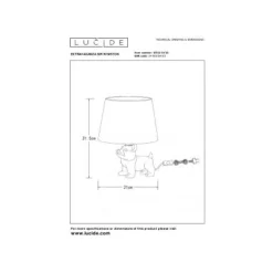 Lucide EXTRAVAGANZA SIR WINSTON - Tafellamp - 1xE14 - Zwart