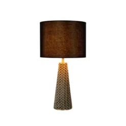 Lucide EXTRAVAGANZA VELVET - Tafellamp - Ø 25 cm - 1xE27 - Zwart