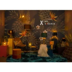 Lucide EXTRAVAGANZA VELVET - Tafellamp - Ø 25 cm - 1xE27 - Zwart