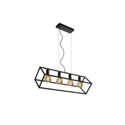 Lucide FABIAN - Hanglamp - 4xE27 - Zwart Lucide
