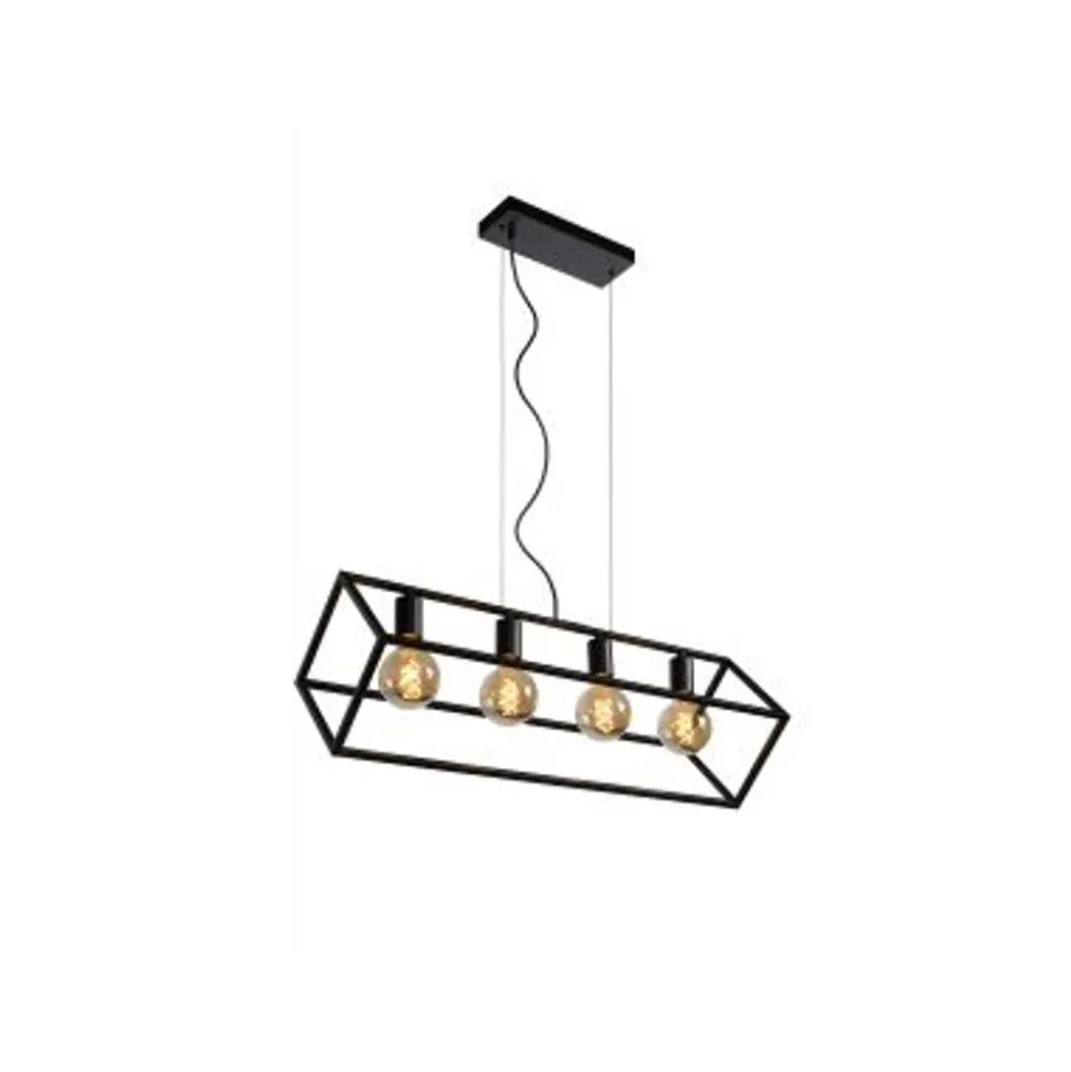 Lucide FABIAN - Hanglamp - 4xE27 - Zwart Lucide