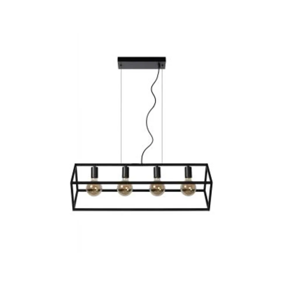 Lucide FABIAN - Hanglamp - 4xE27 - Zwart Lucide