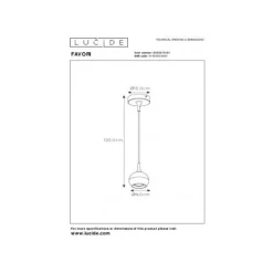 Lucide FAVORI - Hanglamp - Ø 9 cm - 1xGU10 - Wit