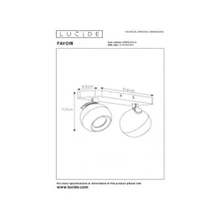 Lucide FAVORI - Plafondspot - 2xGU10 - Wit