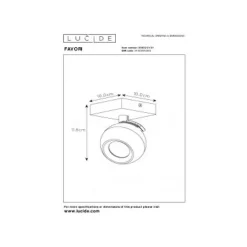 Lucide FAVORI - Plafondspot - 1xGU10 - Wit
