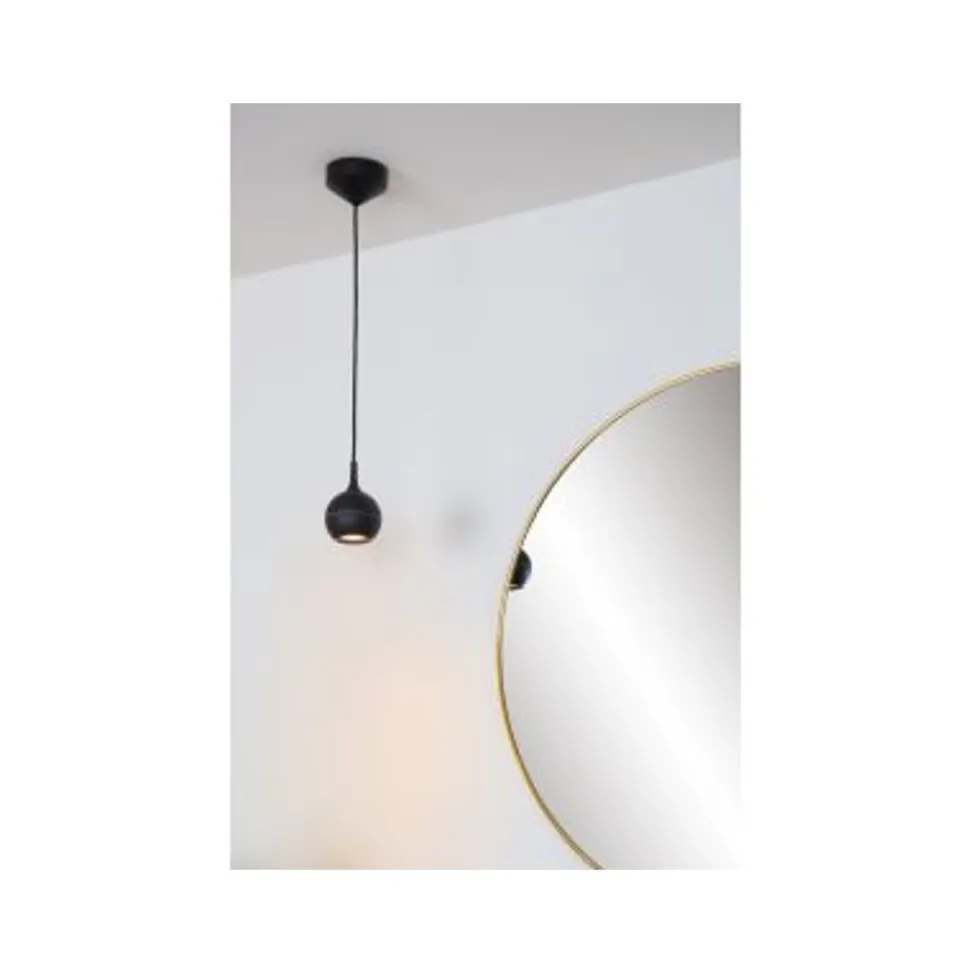 Lucide FAVORI Hanglamp Badk.-Zwart-1xGU10-50W-IP44-Metaal