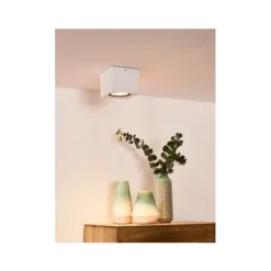 Lucide FEDLER Plafondspot Dim-to-warm GU10 Vierkant Wit