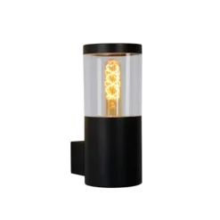 Lucide FEDOR - Wandlamp Buiten - 1xE27 - IP44 - Zwart