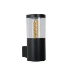Lucide FEDOR - Wandlamp Buiten - 1xE27 - IP44 - Zwart