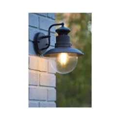 Lucide FIGO - Wandlamp Buiten - Ø 21,3 cm - 1xE27 - IP44 - Zwart