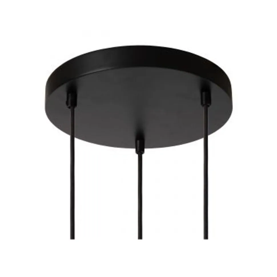 Lucide FILOX Hanglamp-Zwart-Ø44,5-3xE27-40W-Metaal