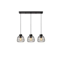 Lucide FILOX Hanglamp-Zwart-3xE27-40W-Metaal