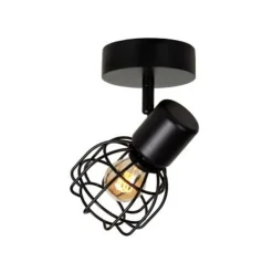 Lucide FILOX Plafondspot-Zwart-Ø10-1xE14-40W-Metaal