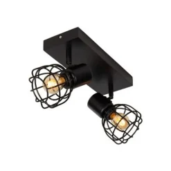 Lucide FILOX Plafondspot-Zwart-2xE14-40W-Metaal