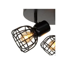 Lucide FILOX Plafondspot-Zwart-Ø25-3xE14-40W-Metaal