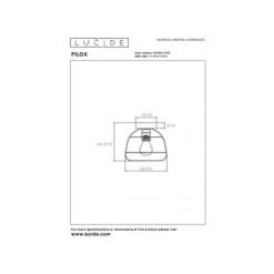 Lucide FILOX Plafonnière-Zwart-Ø20-1xE27-40W-Metaal