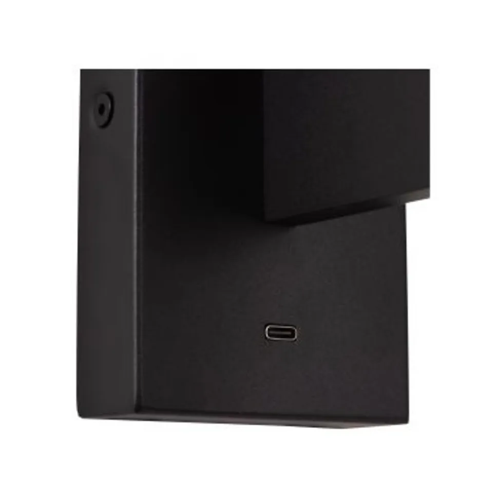 Lucide FINAN Wandlamp-Zwart-LED-6W-2700K