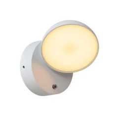 Lucide FINN Wandlamp Buiten-Wit-LED-12W-3000K-IP54-Metaal