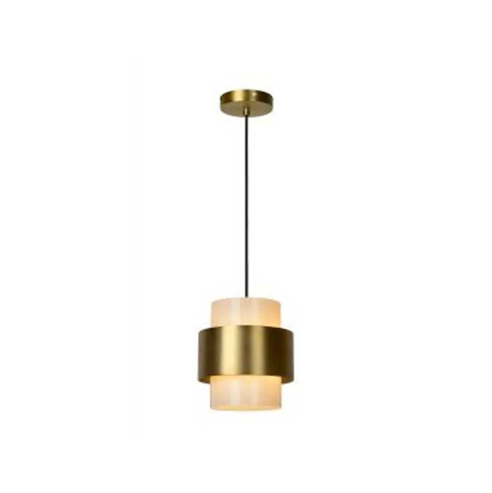 Lucide FIRMIN - Hanglamp - Ø 20 cm - 1xE27 - Mat Goud / Messing