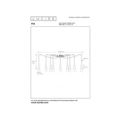 Lucide FIX MULTIPLE Pendel 10xE27/60W Zwart