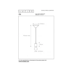 Lucide FIX Pendel E27Zwart